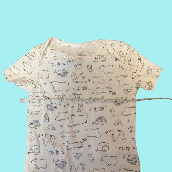 Carter’s Baby Bodysuit 24M – Neutral Animal Print One-Piece | Unisex Cotton - Picture 4 of 7